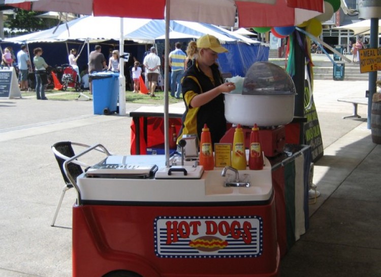 hot dog stand