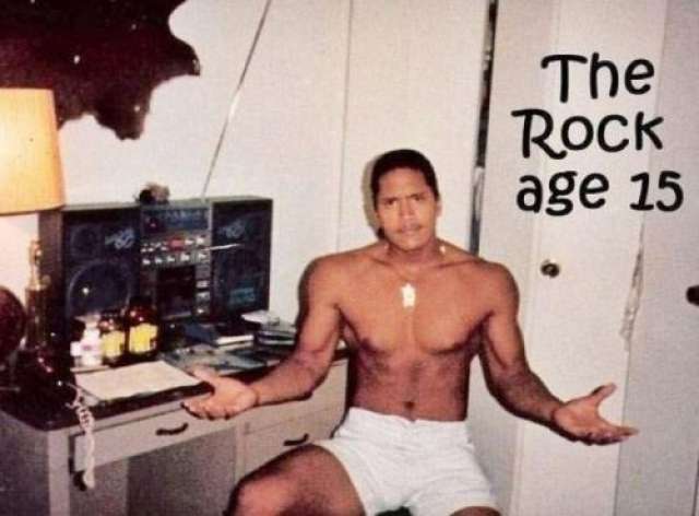 The ROCK at the age of 15.