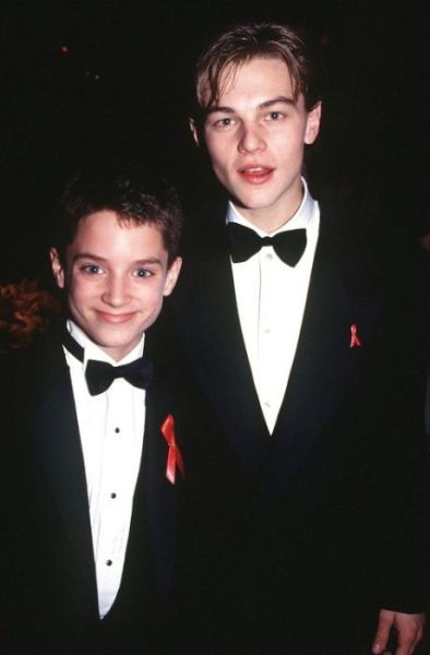 Young Elijah Wood and Leonardo Dicaprio