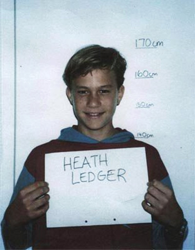Young Heath Ledger.
