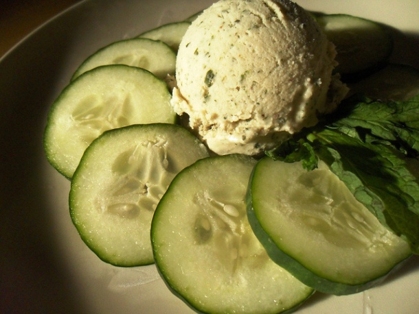 Cucumber ice cream-Combination of almost any kind of vegetable and ice cream sounds really strange but this flavor is refreshing, creamy, cool, and subtle. The recipe is very easy. All thats needed is sweetened condensed milk, heavy cream, cucumbers and salt. The final taste is allegedly somewhat like melon
