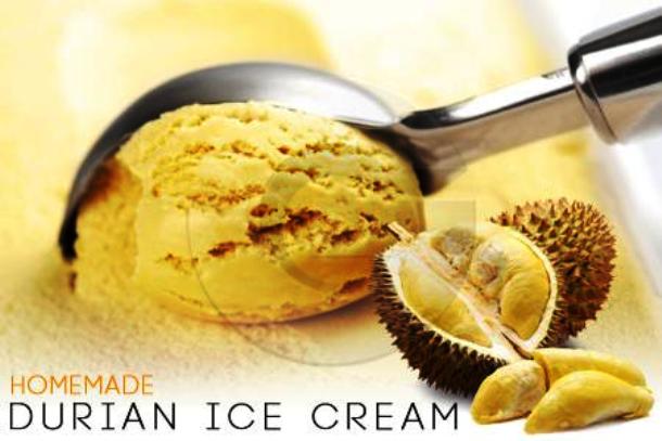 Durian ice cream-Durian ice cream is one of the most popular ice cream flavors in the Philippines. Durian fruit is notable for its pungent, sometimes overwhelming aroma so those who like more delicate and soft tastes will not be happy with this Asian dessert.