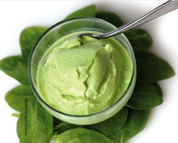 Spinach ice cream-Ideal solution for frustrated parents whose children do not want to eat their greens. The spinach ice cream will let kids kill two birds with one stone by eating their veggies and favorite sweet at the same time