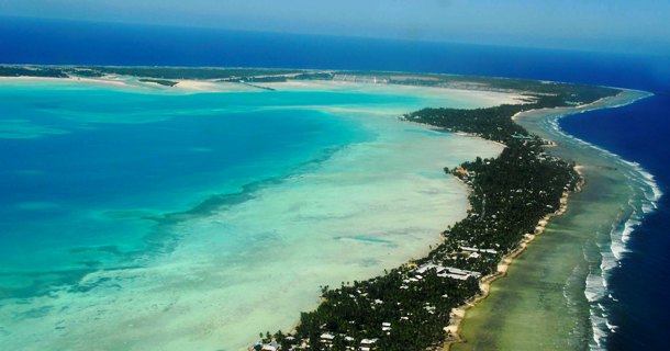 South Tarawa is the capital and hub of the Republic of Kiribati The city itself consists of a string of islets between the Tarawa Lagoon to the north, with a maximum depth of 82 feet, i
