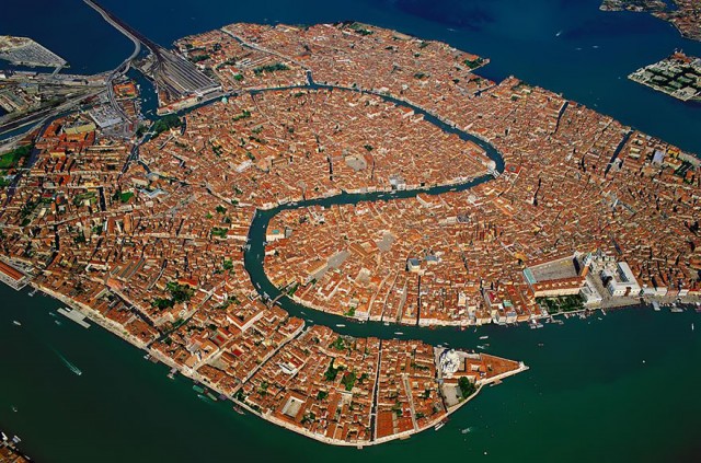 venice italy from above