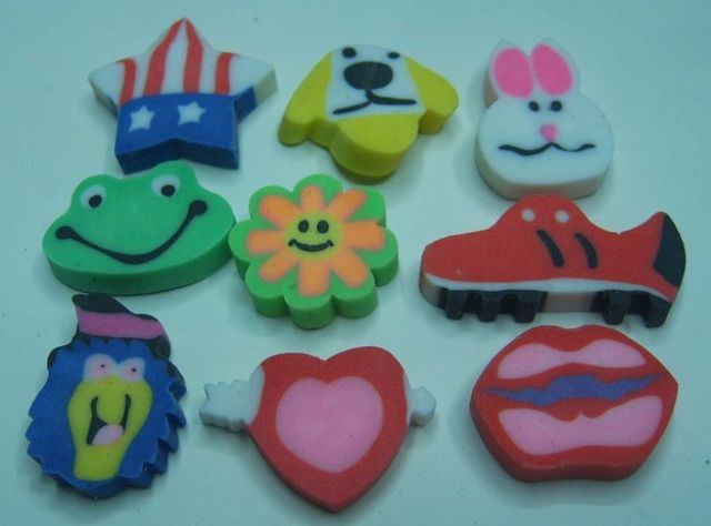 The most useless erasers in existence.