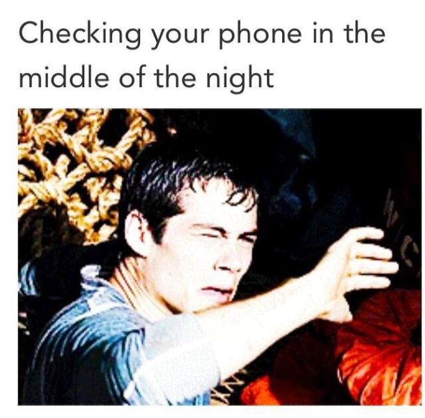 memes - checking your phone in the middle - Checking your phone in the middle of the night