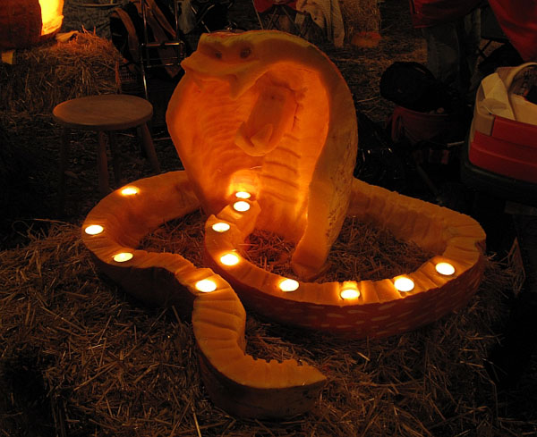 Creative Jack o Lantern carved pumpkin - carving