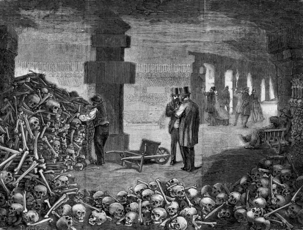 In the 18th century, Paris was facing a problem with overcrowded cemeteries. Plague and other epidemics had been decimating the city population and there was no more place to deposit the remains of the dead.