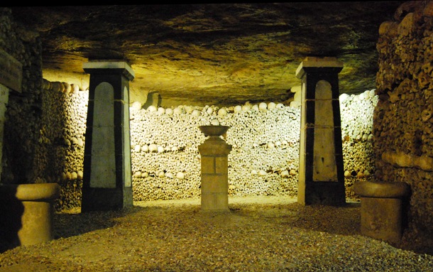 During World War II, the tunnel system was also used by soldiers. German soldiers, for example, established an underground bunker in the catacombs below Lyce Montaigne, a high school in the 6th Parisian arrondissement