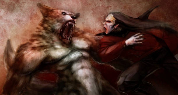 The link between werewolves and vampires has been ambiguous though. While the werewolves are generally thought to compete with vampires, some Eastern European legends suggest that dead werewolves will be reborn as vampires. The Slavic word volkodlak werewolf even translates as vampire in Serbian language.