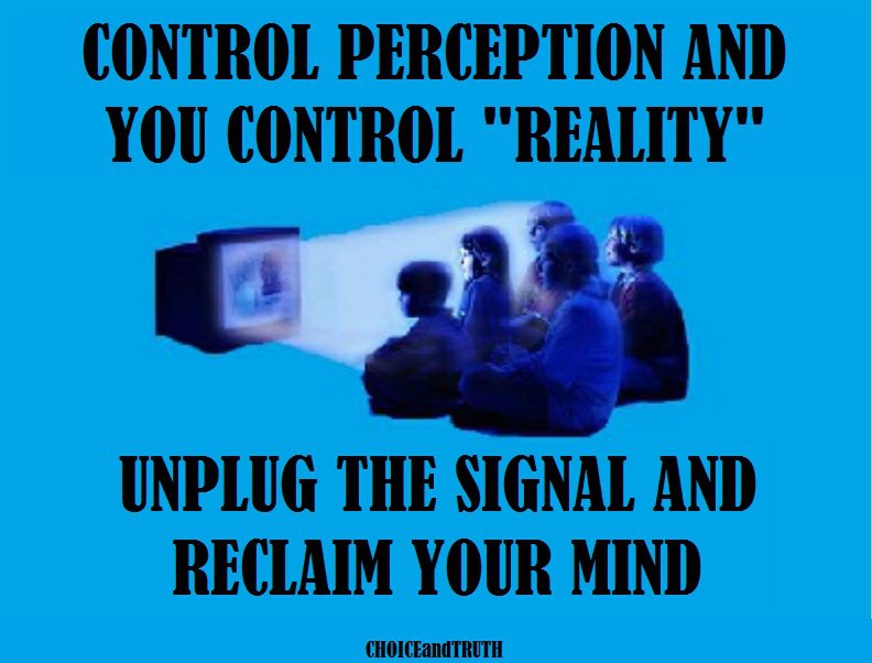 tv controls your mind - Control Perception And You Control "Reality" Unplug The Signal And Reclaim Your Mind CHOICEandTRUTH