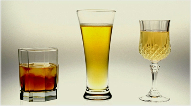 A pint of beer, a glass of wine, and a shot of vodka all contain almost the same amount of alcohol.