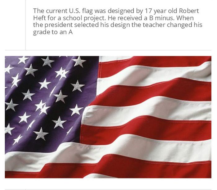 He designed the flag in 1958, when he was 17.
