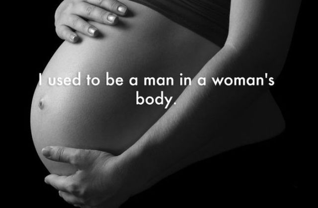 pregnant black and white - used to be a man in a woman's body