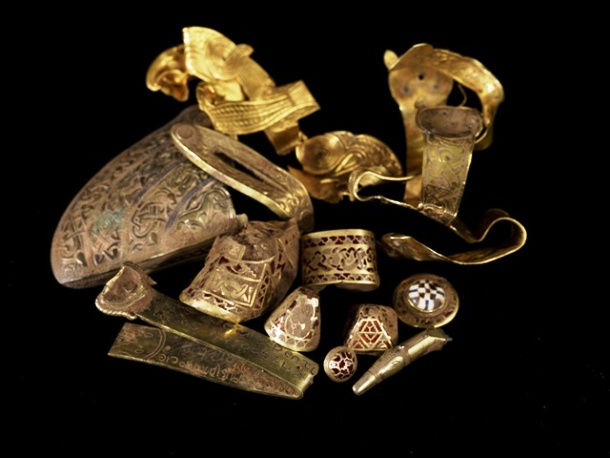 650-year-old treasure...An unidentified Austrian man from Wiener Neustadt found a treasure trove estimated to be about 650 years old while digging to expand a garden pool in 2007. The trove contained more than 200 rings, brooches, ornate belt buckles, gold-plated silver plates and other pieces or fragments, many encrusted with pearls, fossilized coral and other ornaments.