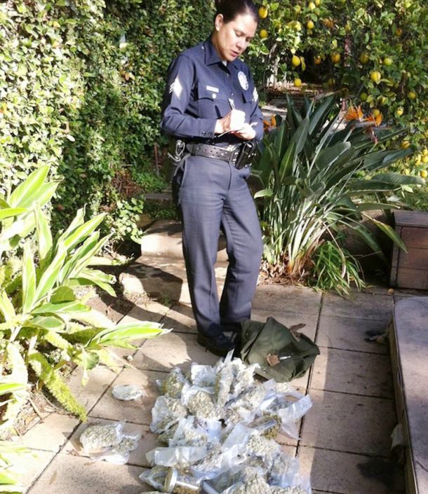 Marijuana worth 175,000 USD...Mack Reed from Los Angeles attempted to install solar panels in his backyard when he found 175,000 worth of marijuana in a hidden underneath hot tub. Reed briefly considered all the money he could make from this unexpected find, but he thought that the person who hid the drugs would probably want it back. Instead, he reported his discovery to the police and secured the place with a sign saying We found it and the called police. They confiscated it and are now watching the place. Sorry.