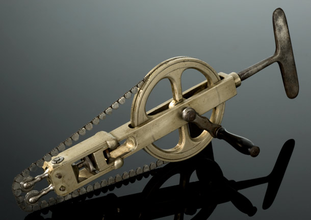 Skull Saw: Yet another device designed to saw into your skull. I'm sure glad I don't live in the Victorian age.
