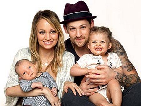 Nicole Richie and Joel Madden-In 2008, Nicole gave birth to a little girl named Harlow Winter Kate. Thank god they had the good sense to put the Kate in there. Although I must admit Harlow is kind of pretty and kind of reminds me of actress Jean Harlow.In 2009, Harlow got a little brother named Sparrow James Midnight which may actually be worse than his big sisters name.