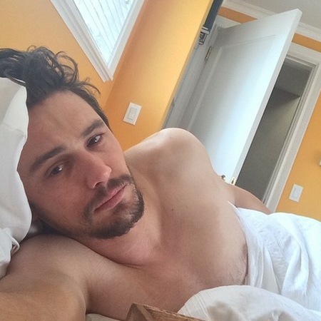 James Franco almost waking up.