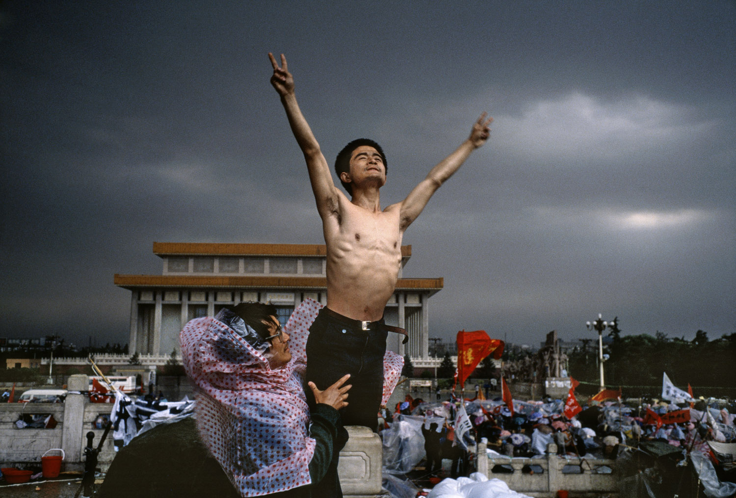 Protester in Tiananmen Square, China, 1989  by Stuart Franklin.