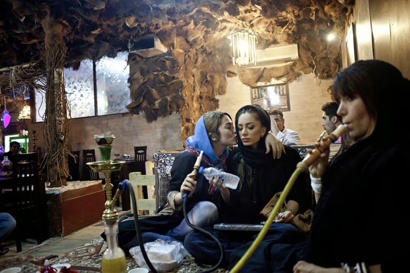 Women in Iran enjoy Hookah.