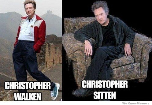 puns celebrity names - Christopher Christopher Walken Sitten We Know Memes