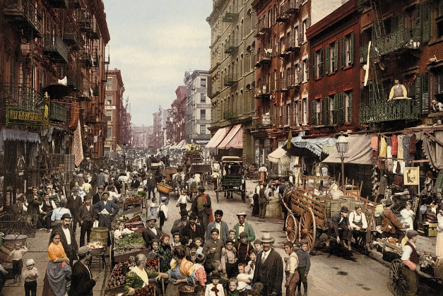 Colorized NYC Lower East Side 1890s