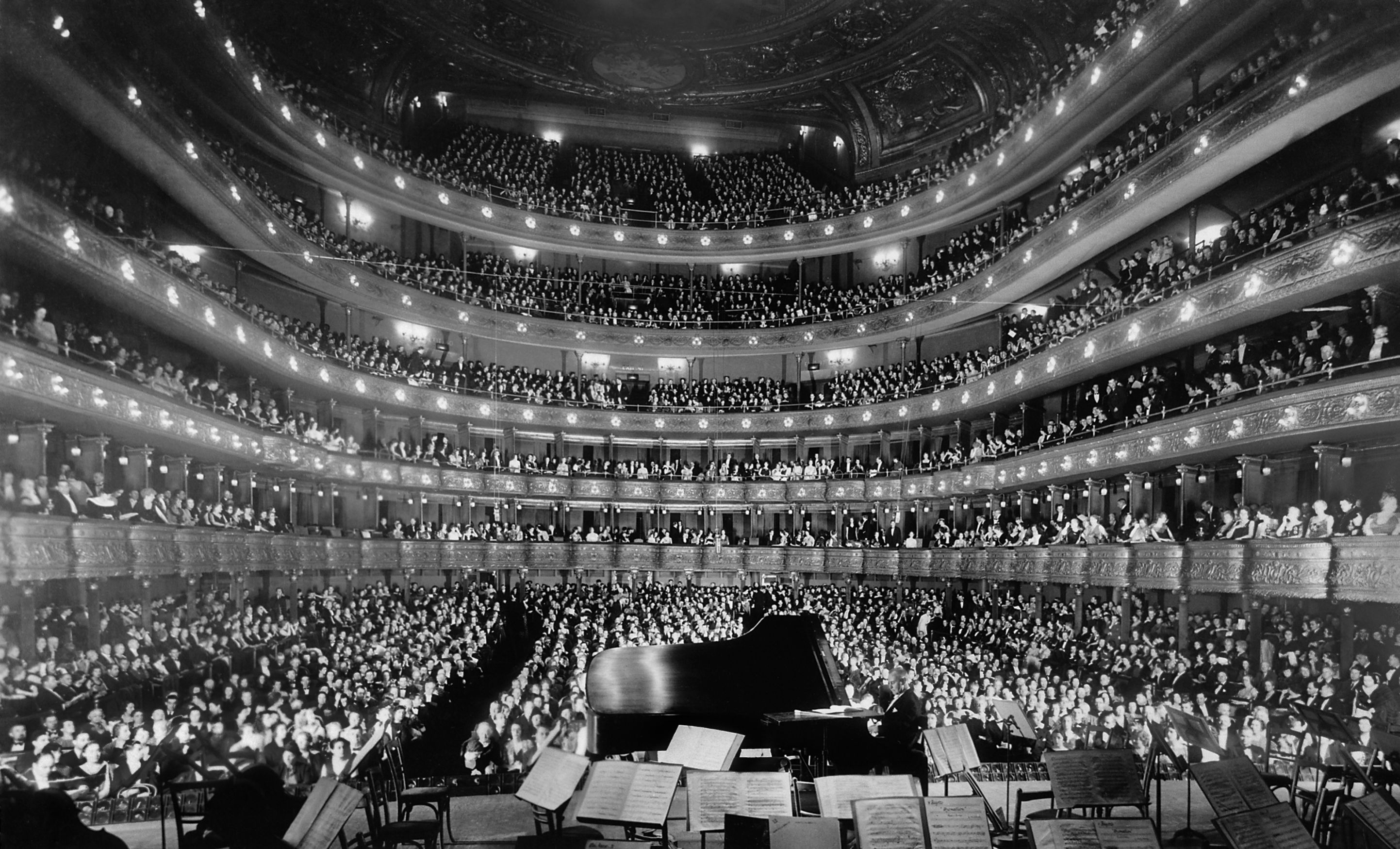 Inside the old New York City Metropolitan Opera House, 1937
