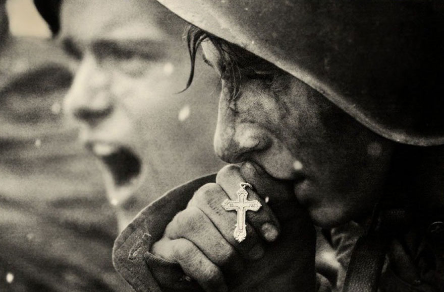Russians soldiers about to begin the battle of Kursk in July 1943.
