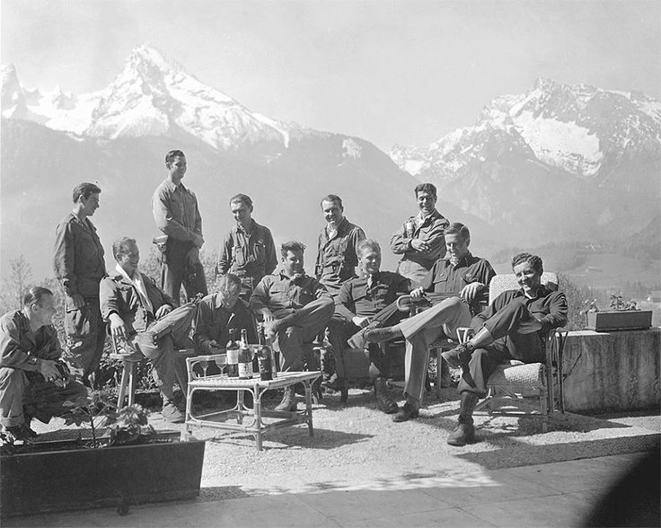 Dick Winters and Easy Company Band of Brothers at the Eagles Nest, Hitlers residence.