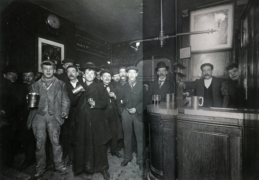Interior of a London Pub, 1898.