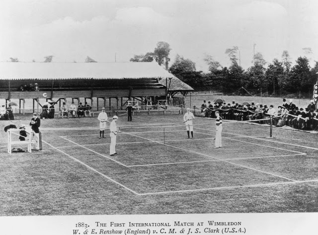 The first international match at Wimbledon.