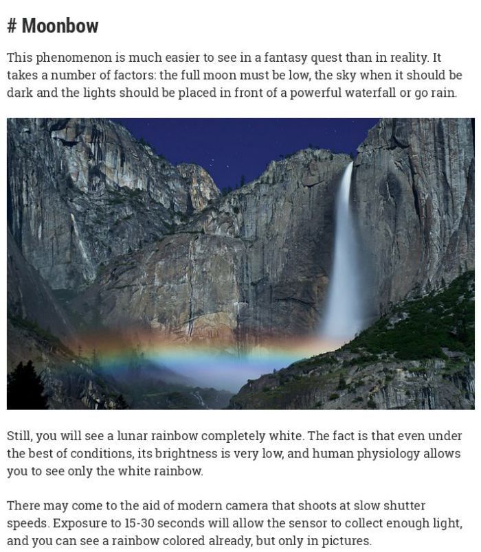 yosemite national park, yosemite falls - # Moonbow This phenomenon is much easier to see in a fantasy quest than in reality. It takes a number of factors the full moon must be low, the sky when it should be dark and the lights should be placed in front of