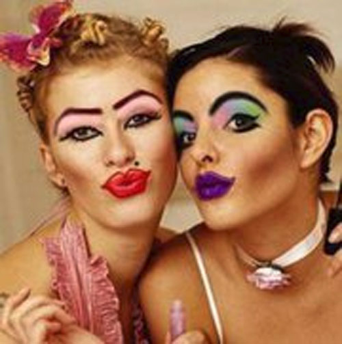 Invite some friends over and do the most hideous makeup job possible, then go shopping like that's your everyday look.