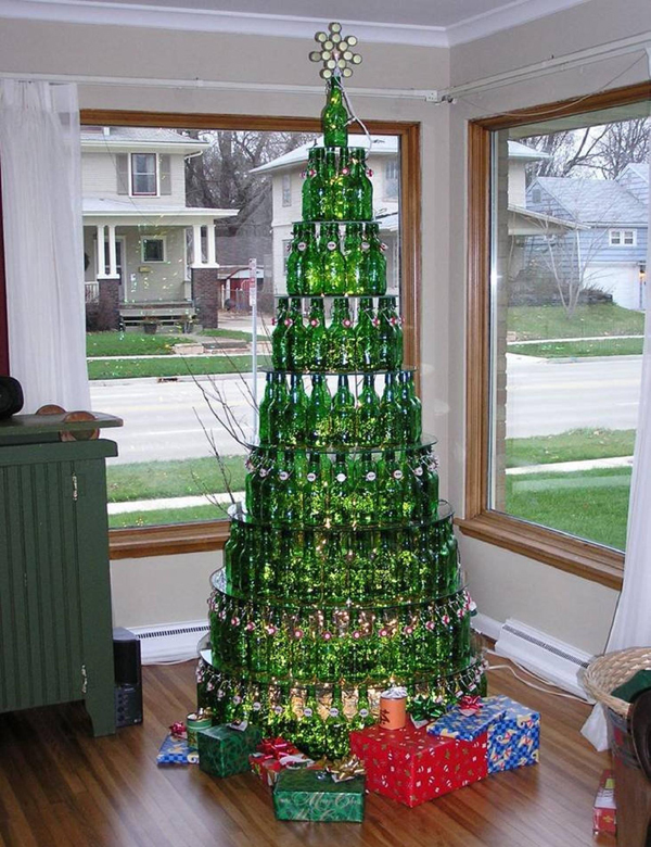 beer bottle christmas tree