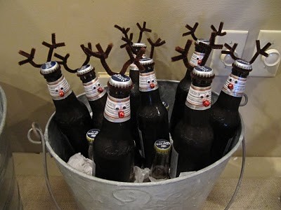 beer bottle reindeer