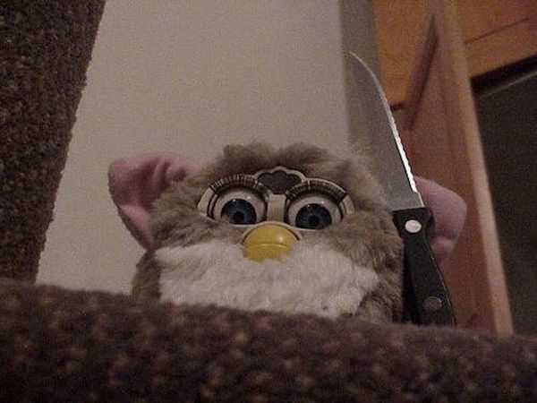 More than once, you tried to trick your Furby into revealing it was actually alive...AND YOU SWEAR THAT ONE TIME, YOU SAW IT SMILE MENACINGLY.