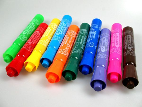 You thought you were safer sniffing a green Mr. Sketch marker than a red or black one.