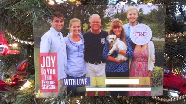 funny christmas card family - Tbd To You This Festive Season With Love.