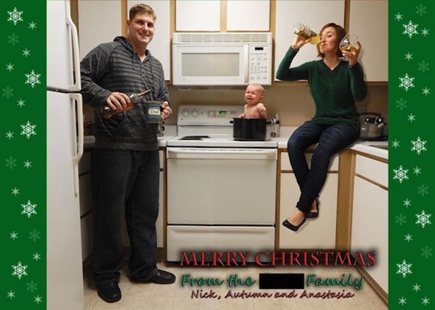 toddler christmas photo card ideas - Merry Christmas From the Facius Nick, Autumn and Anastasia