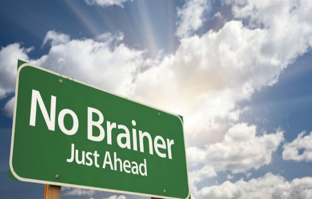No-brainer-We use this idiom to describe a very easy decision we make for anything that requires minimal brain activity to accomplish. This phrase has been widely used only for the past five or six decades and one of the earliest sources we have for it comes from an issue of the Lethbridge Herald of 1968, in which the following was stated about an ice hockey coach: Hed break in on a goalie and the netminder would make one of those saves that our manager-coach, Sid Abel, calls a no-brainer.