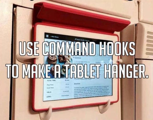 display advertising - Use Command Hooks To Make A Tablet Hanger