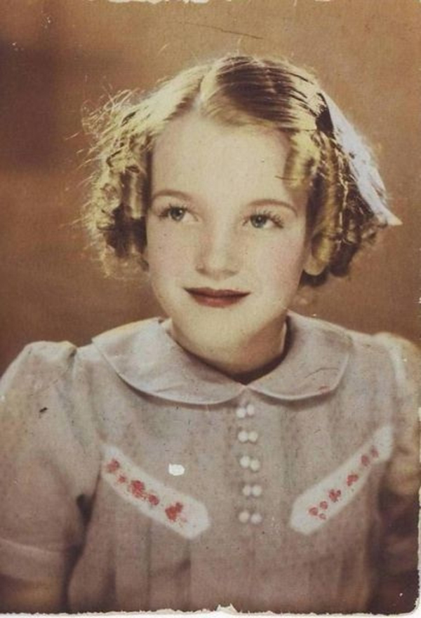 Marilyn Monroe as a young girl.