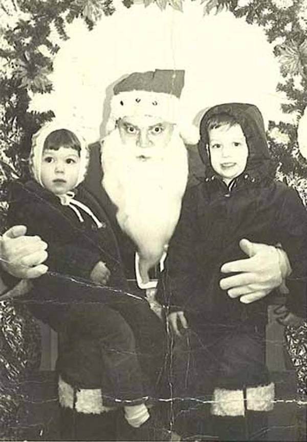 vintage santa claus photo creepy
