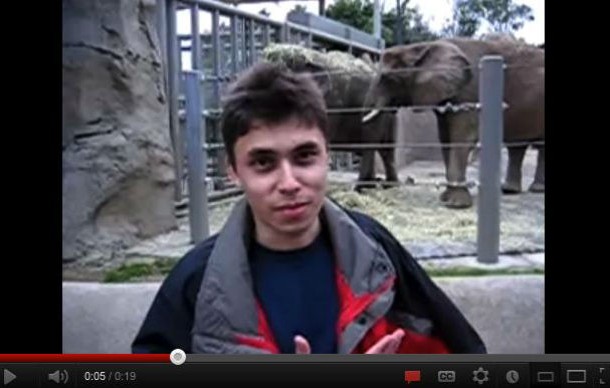 youtube fact me at the zoo youtube - 0 0.0519