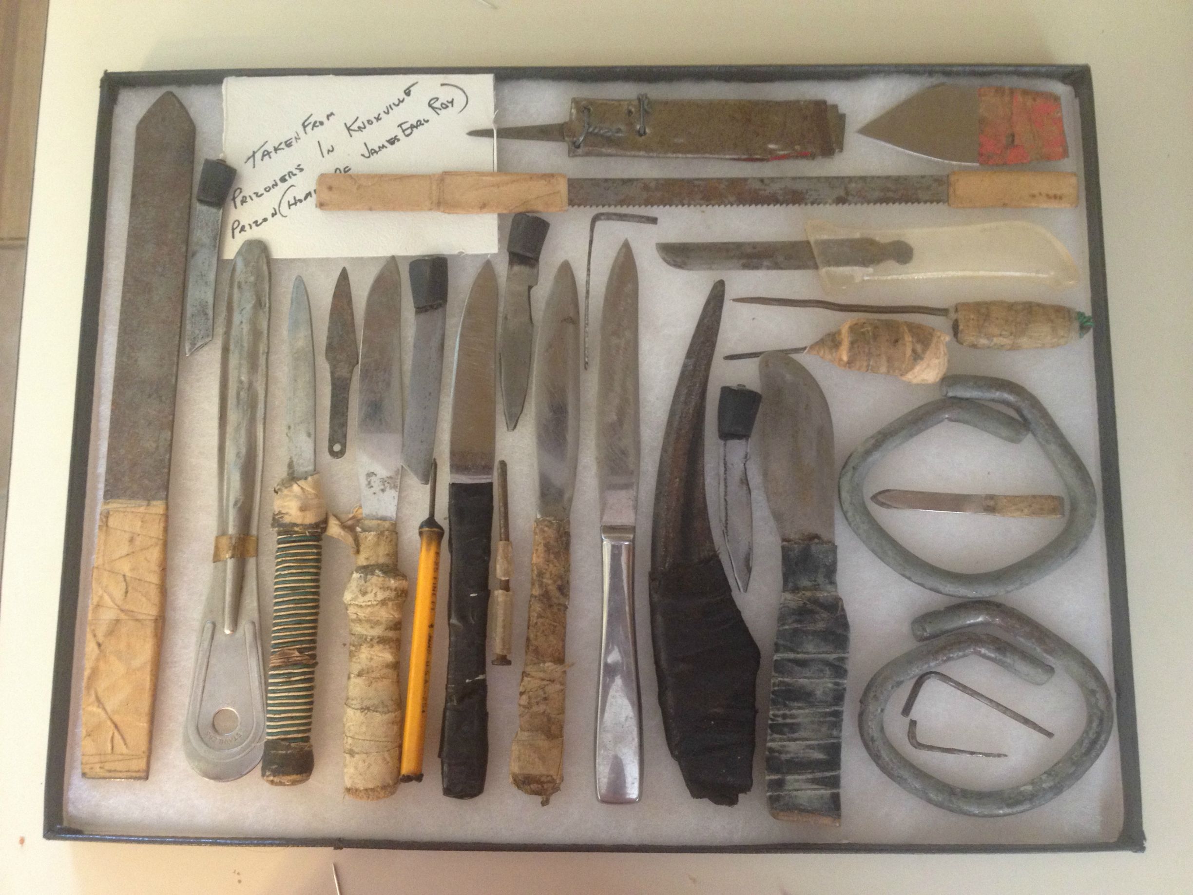 Confiscated prison shanksThe Creative Ingenuity Of Prison Inmates