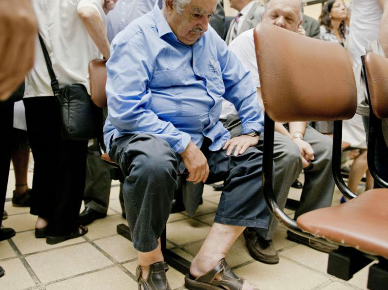 We Need More World Leaders Like This In The World.Jos Mujica, currently the president of Uruguay waiting his turn at the hospital