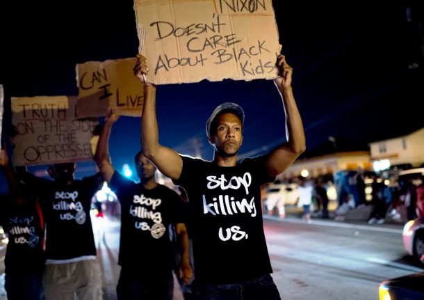 Ferguson protests-In the U.S., August was marked by a series of protests and civil disorders that began the day after the fatal shooting of Michael Brown, an 18-year-old black man, on August 9, in Ferguson, Missouri. The incident sparked a vigorous debate about law enforcements relationship with African-Americans, and police use of force doctrine in Missouri and nationwide