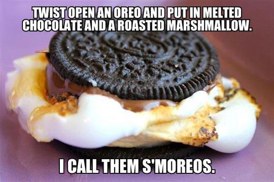 burnt marshmallow meme - Twistopen Anoreo And Put In Melted Chocolate And A Roasted Marshmallow. I Call Them S'Moreos.